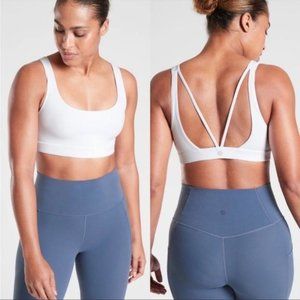 Athleta Exhale Bra in Powervita WHITE size 3X #531139